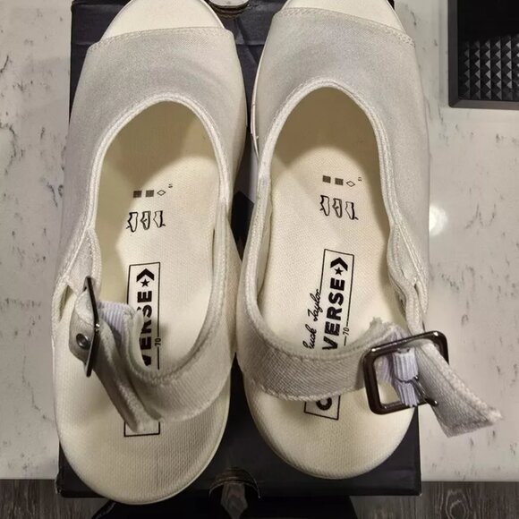 Chuck 70 De Luxe Heel Sandal Platform 2025 WHITE Women's Size 7 A13796C NEW - Picture 5 of 16